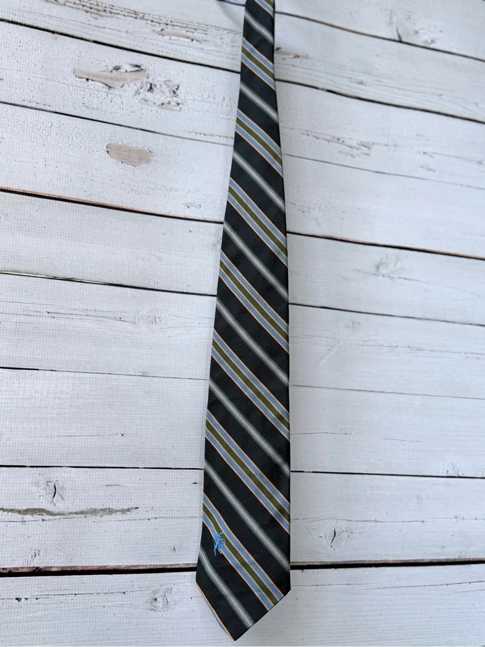 Vintage James Davis Memphis Regimental Repp Stripe Tie